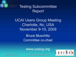 UCAIug - Testing and Quality Assurance