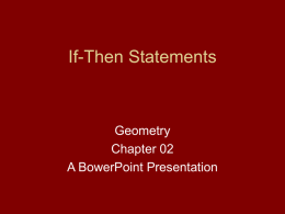 If-Then Statements