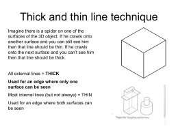 Thick and thin line technique