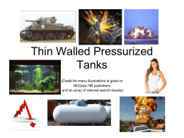 Thin Walled Pressurized Tanks