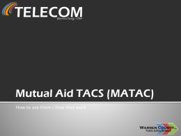 Mutual Aid TACS (MATAC)