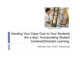 Handing Your Class Over to Your Students (for a day