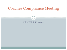 Coaches Compliance Meeting