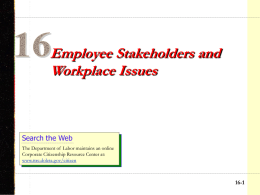 Employee Stakeholders and Workplace Issues
