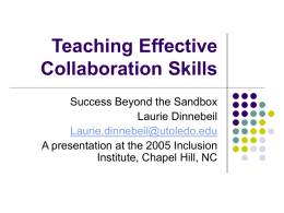 Teaching Effective Collaboration Skills