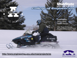 Electric Snowmobile Utah State University