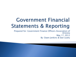 Government Financial Statements & Reporting