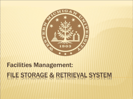 Facilities Management File Storage & Retrieval System
