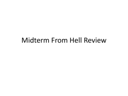 Midterm From Hell Review