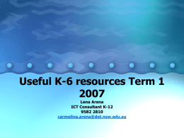 Useful K-6 resources 2007