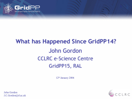 Since GridPP14