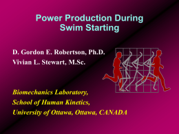 Power production during swim starting