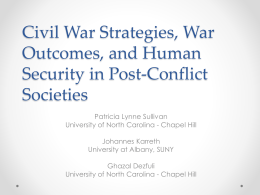 Civil War Strategies, War Outcomes, and Human Security in