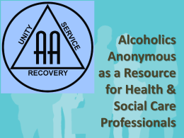 ppFirst1 - Alcoholics Anonymous (Great Britain) Ltd