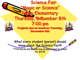 Science Fair - Nebo Elementary School