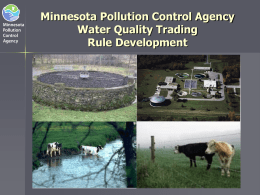 Water Quality Pollutant Trading Rule Development