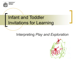 Infant and Toddler Invitations for Learning