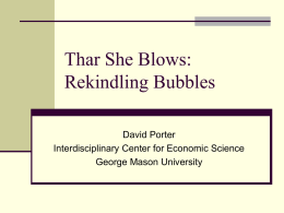 Thar She Blows: Rekindling Bubbles
