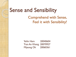 Sense and Sensibility - LEARNING ENGLISH WITH TANIA