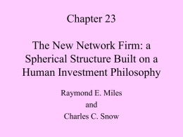 Chapter 23 The New Network Firm: a Spherical Structure