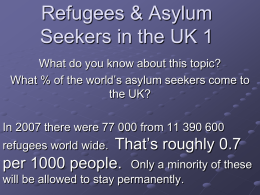 Refugees and Immigration in the UK