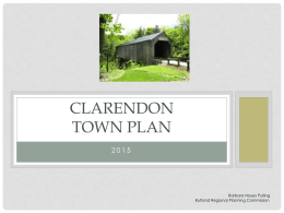 Clarendon Town Plan 2015