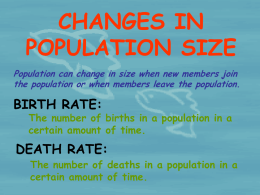 CHANGES IN POPULATION SIZE