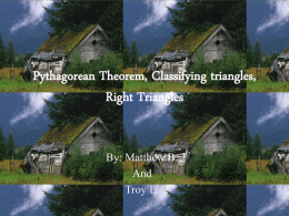 Pythagorean Theorem, Classifying triangles