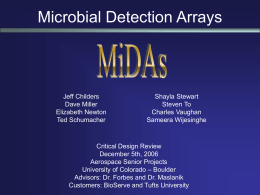 Microbial Detection Arrays - University of Colorado Boulder