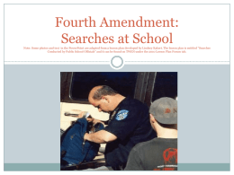 Fourth Amendment Search and Seizure