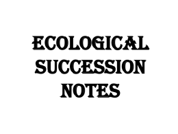 Ecological Succession Notes