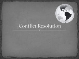 Conflict Resolution - Mrs. Johnson's Blog