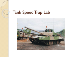 Tank Speed Trap Lab
