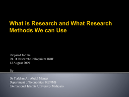 What is Research and What Research Methods We can Use