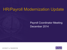 Payroll Coordinators Meeting