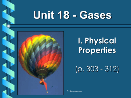 I. Physical Properties of Gases