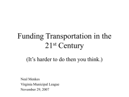 Funding Transportation in the 21st Century