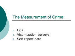 The Measurement of Crime - Washington State University