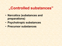 Narcotic issues - u