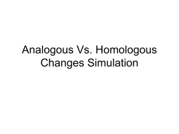 Analogous Vs. Homologous Changes Simulation