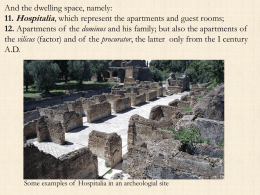 La villa romana: LA PARS URBANA