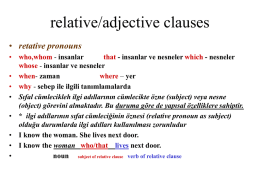 relative/adjective clauses