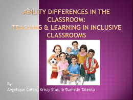 Ability Differences in the Classroom: Teaching & Learning
