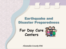 Earthquake and Disaster Preparedness