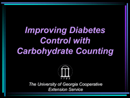 INTERMEDIATE CARBOHYDRATE COUNTING