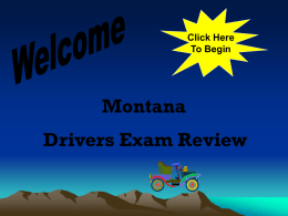 Montana Driver's License Preparation