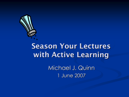 Active Learning Strategies - Western New Mexico University
