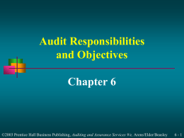 Audit Responsibilities and Objectives