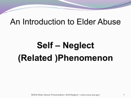 Preventing Elder Abuse Training For All Staff