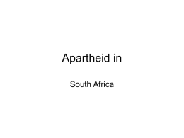 Apartheid in